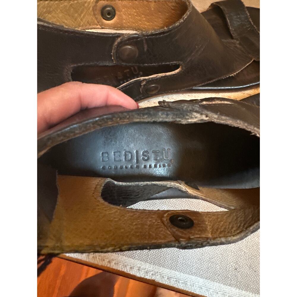 Bed Stu Soto Sandals Black Leather Size 8.5 - Picture 6 of 7